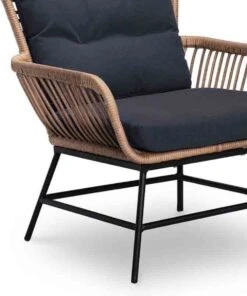 BUITEN Living Dex Wicker Loungestoel Tuin | Wicker + Aluminium | Bamboe Antraciet -Tuinwinkel 1002x1200 1