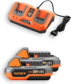 FUXTEC Grasmaaier Accu 40V (2x 20V) - Set Met Batterij (2x 2Ah) En Lader (2.4A Dubbellader) -Tuinwinkel 1022x1200