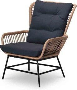 BUITEN Living Dex Wicker Loungestoel Tuin | Wicker + Aluminium | Bamboe Antraciet -Tuinwinkel 1025x1200 2