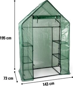 Kinzo Garden - Plastic Broeikas - Serre Van Meerdere Verdiepingen - 143 X 73 X 195 - Groen 14 Kinzo Garden - Plastic Broeikas - Serre Van Meerdere Verdiepingen - 143 X 73 X 195 - Groen -Tuinwinkel 1030x1200 2