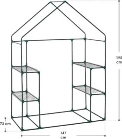 Broeikas / Tuinkas - 147 X 195 X 73 Cm - PVC Folie 17 Broeikas / Tuinkas - 147 X 195 X 73 Cm - PVC Folie -Tuinwinkel 1048x1200