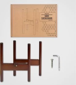 LifeGoods Planten Standaard - Uitschuifbare Bloempothouder - 20 Tot 30 Cm - Donker Bamboe -Tuinwinkel 1064x1200 1