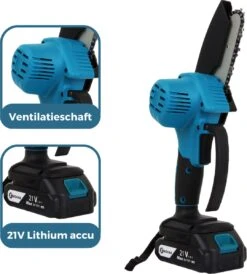 NovarGarden® Mini Kettingzaag NG1 - Met 2x Accu - Takkenzaag - Snoeizaag - Electrisch - Handzaag - Boomzaag - 21V -Tuinwinkel 1080x1200