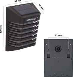 4x HOFTRONIC Dono - Solar Wandlamp Buiten - IP65 Waterdicht - Wintersolar Technologie Monokristal Zonnepaneel - 3000K Warm Wit (sfeervol) - Solar Tuinverlichting Zonne Energie -Tuinwinkel 1135x1200