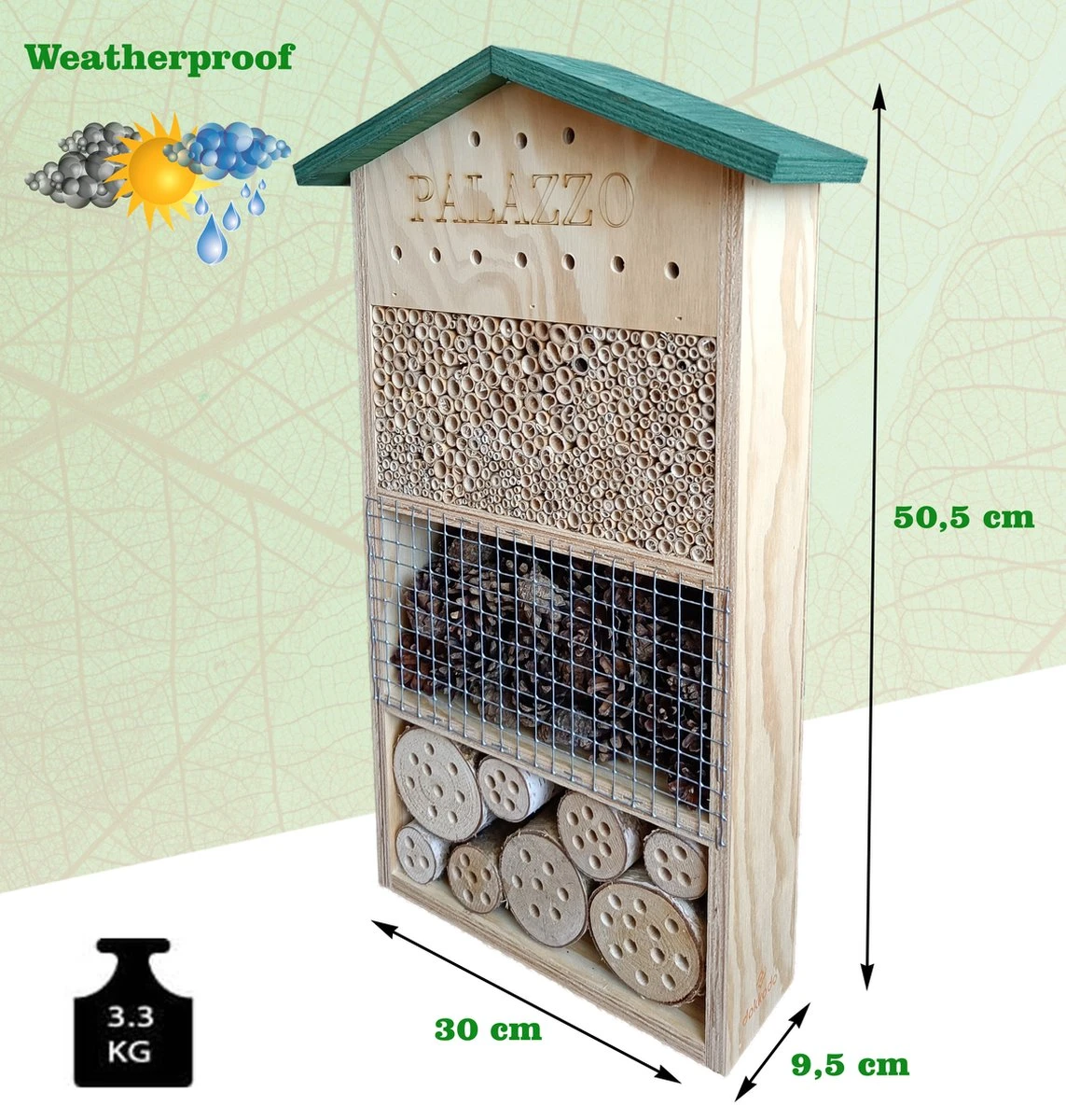 Dokkodo - Insectenhotel Palazzo - Incl. Handig Boekje - Stijlvol En Robuust Bijenhotel 9 Dokkodo - Insectenhotel Palazzo - Incl. Handig Boekje - Stijlvol En Robuust Bijenhotel - Afbeelding 9