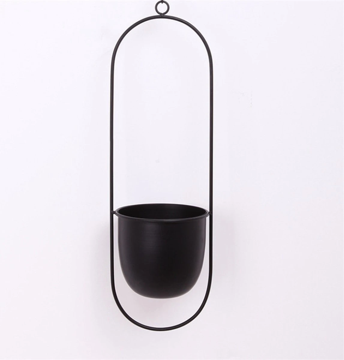 Be-Inspired® Hangende Bloempot Ovaal - Bloempot Binnen - Voor Hangplant – Plant Bloem Pot Met Opknoping – Plantenhanger - Plantenbak - Industrieel – Scandinavisch - Metaal - Zwart 5 Be-Inspired® Hangende Bloempot Ovaal - Bloempot Binnen - Voor Hangplant – Plant Bloem Pot Met Opknoping – Plantenhanger - Plantenbak - Industrieel – Scandinavisch - Metaal - Zwart - Afbeelding 5