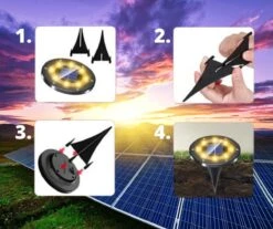 Q-Mate 4 X LED Solar Grondspot Zwart - Solar Tuinverlichting - Buitenlamp - Tuinverlichting Op Zonne-Energie 13 Q-Mate 4 X LED Solar Grondspot Zwart - Solar Tuinverlichting - Buitenlamp - Tuinverlichting Op Zonne-Energie -Tuinwinkel 1200x1008