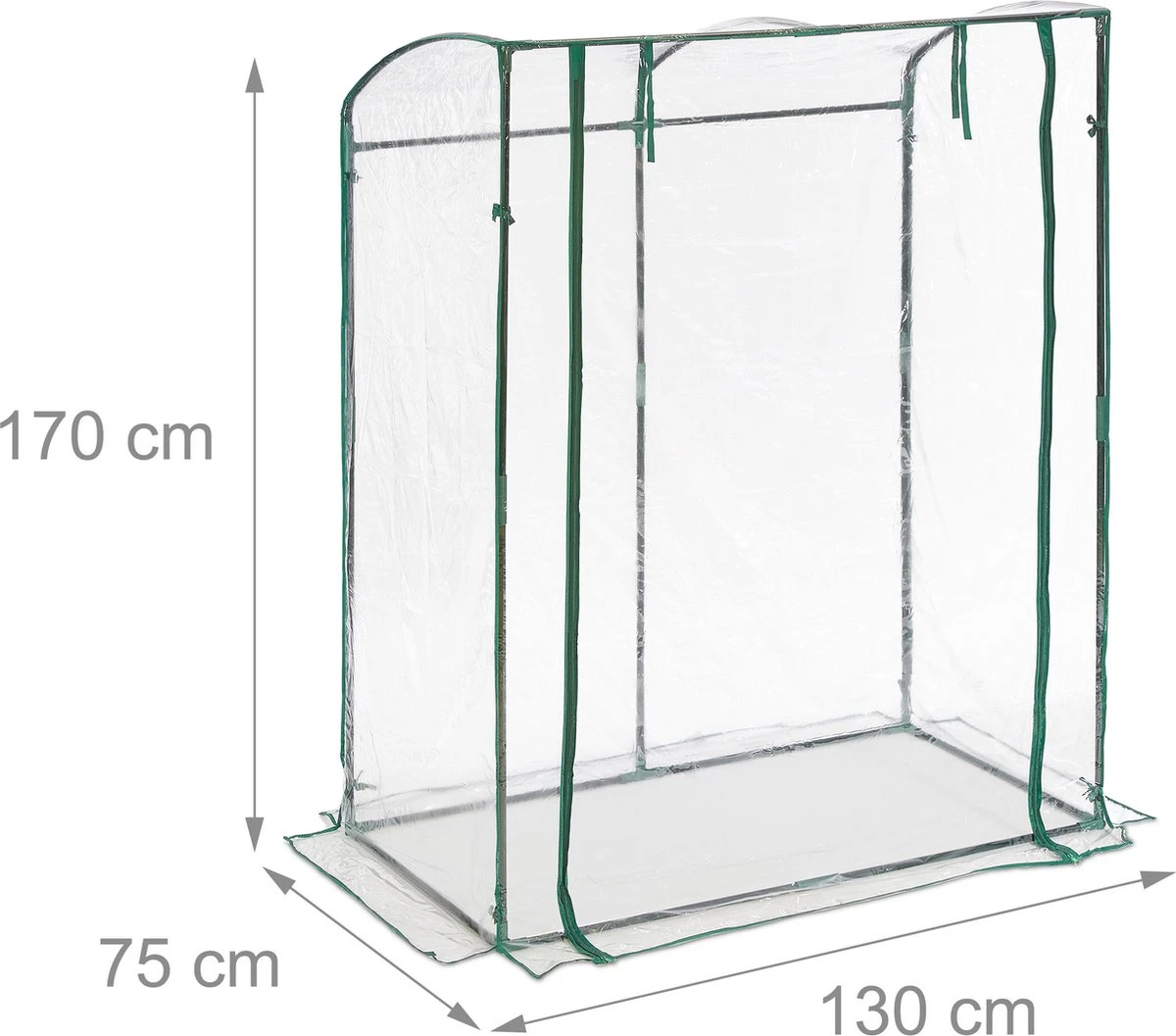 Relaxdays Tomatenkas 170 X 130 X 75 Cm - Folie Tuinkas - Grote Tomaten Kweekkas - Foliekas 4 Relaxdays Tomatenkas 170 X 130 X 75 Cm - Folie Tuinkas - Grote Tomaten Kweekkas - Foliekas - Afbeelding 4