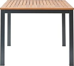 NATERIAL - Tuintafel Vierkant ORIS - 4 Personen - Houten Tafel 90x90 Cm - Aluminium - Met Houten Blad - Eucalyptus -Tuinwinkel 1200x1079