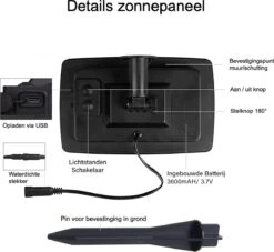 A Sunny Day Solar Lichtsnoer Buiten Inclusief 25 LED Lampen Voor Buiten - Lichtsnoer Op Zonne-energie - 25 LED Lampen - Solar Tuinverlichting - Lichtslinger - Prikkabel - Priklicht - Lichtsnoer -Tuinwinkel 1200x1103