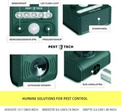 Pest-Tech PT-221 | Ultrasone Kattenverjager Op Zonneenergie | Kattenschrik | Marterverjager | Dierenverjager | Kattenafweermiddel | Ongedierte Verjager - Met USB Oplaadkabel 15 Pest-Tech PT-221 | Ultrasone Kattenverjager Op Zonneenergie | Kattenschrik | Marterverjager | Dierenverjager | Kattenafweermiddel | Ongedierte Verjager - Met USB Oplaadkabel -Tuinwinkel 1200x1104