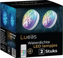 Lueas® Draadloze Ledlampjes Waterdicht - Met Afstandbediening -2 Stuks Op Batterijen - RGB - Dimbaar -Tuinwinkel 1200x1113 1