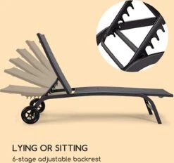 Blumfeldt Limala Tuinstoel - Ligstoel - Relaxstoel - Rugleuning In 6 Standen Verstelbaar - 2 Vielen - Draagkracht: Max. 150 Kg -Tuinwinkel 1200x1129