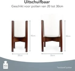 LifeGoods Planten Standaard - Uitschuifbare Bloempothouder - 20 Tot 30 Cm - Donker Bamboe -Tuinwinkel 1200x1130 1