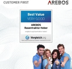 AREBOS Zitmaaierkrik Zitmaaier Kriksysteem Krik Hijstoestel Reinigingshulp 400kg -Tuinwinkel 1200x1135