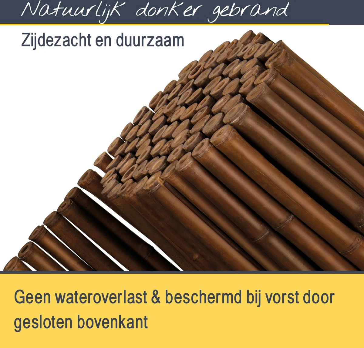 Sol Royal B23 – Premium Bamboe Tuinscherm 100x250cm Donkerbruin – Geharde Bamboestokken Ø 2-3cm – Weerbestendige Balkonscherm 5 Sol Royal B23 – Premium Bamboe Tuinscherm 100x250cm Donkerbruin – Geharde Bamboestokken Ø 2-3cm – Weerbestendige Balkonscherm - Afbeelding 5