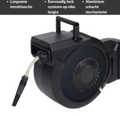 Buxibo - Wandslangenbox 20 Meter + 2 Meter - Tuinslang Met Haspel - 9 Sproei Standen - Slangenhouder 180° Draaibaar - Tuinslanghaspel Zwart+ Gratis Sproeier - Zwart -Tuinwinkel 1200x1161 1