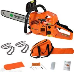 TIMBERPRO - Kettingzaag - 62 Cc - Benzine - Zwaardlengte 50 Cm - Met Transportzak - Met 2e Ketting 13 TIMBERPRO - Kettingzaag - 62 Cc - Benzine - Zwaardlengte 50 Cm - Met Transportzak - Met 2e Ketting -Tuinwinkel 1200x1165