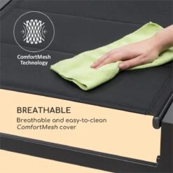 Blumfeldt Renazzo Lounge Ligstoel - Ligbed Voor De Tuin - Aluminium Tuinstoel - 6 Standen - Waterafstotend - Bekleding Van 70 % Pvc En 30 % Polyetheen - Zwart -Tuinwinkel 1200x1200 111