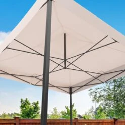 LifeGoods Partytent - 3x3 M - Zijwanden - Easy Up - Opvouwbaar - Waterdicht - Draagtas Met Wieltjes - Beige -Tuinwinkel 1200x1200 127