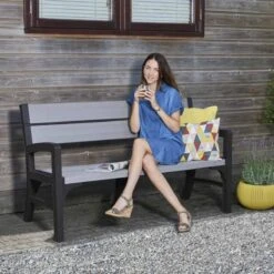 Keter Montero Tuinbank - 3-personen - 150x62,5x89cm – Grafiet -Tuinwinkel 1200x1200 141