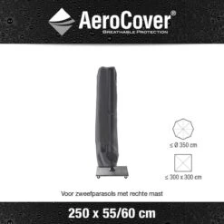 AeroCover Parasolhoes - Zweef Parasols - Grijs - 250x55 Cm (HxB) -Tuinwinkel 1200x1200 146