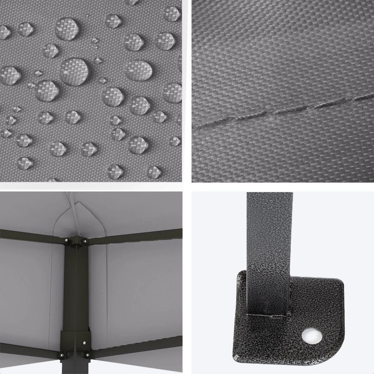 LifeGoods Partytent - 3x4.5 M - Zijwanden - Easy Up - Opvouwbaar - Waterdicht - Draagtas Met Wieltjes - Donkergrijs 7 LifeGoods Partytent - 3x4.5 M - Zijwanden - Easy Up - Opvouwbaar - Waterdicht - Draagtas Met Wieltjes - Donkergrijs - Afbeelding 7