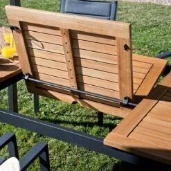 NATERIAL - Uitschuifbare Tuintafel ORIS - Uitschuifbare Tafel Voor 6 Tot 8 Personen - 180-240x100 Cm - Aluminium - Hout Eucalyptus 14 NATERIAL - Uitschuifbare Tuintafel ORIS - Uitschuifbare Tafel Voor 6 Tot 8 Personen - 180-240x100 Cm - Aluminium - Hout Eucalyptus -Tuinwinkel 1200x1200 190