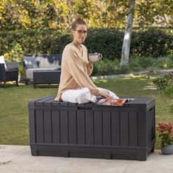 Keter Kentwood Opbergbox - 128x53.6x59 Cm - 350 L - Grafiet -Tuinwinkel 1200x1200 238