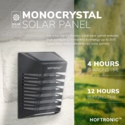 4x HOFTRONIC Dono - Solar Wandlamp Buiten - IP65 Waterdicht - Wintersolar Technologie Monokristal Zonnepaneel - 3000K Warm Wit (sfeervol) - Solar Tuinverlichting Zonne Energie -Tuinwinkel 1200x1200 247