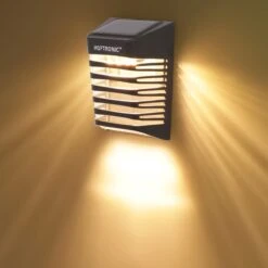 4x HOFTRONIC Dono - Solar Wandlamp Buiten - IP65 Waterdicht - Wintersolar Technologie Monokristal Zonnepaneel - 3000K Warm Wit (sfeervol) - Solar Tuinverlichting Zonne Energie -Tuinwinkel 1200x1200 250