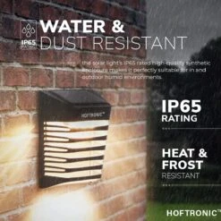 4x HOFTRONIC Dono - Solar Wandlamp Buiten - IP65 Waterdicht - Wintersolar Technologie Monokristal Zonnepaneel - 3000K Warm Wit (sfeervol) - Solar Tuinverlichting Zonne Energie -Tuinwinkel 1200x1200 252