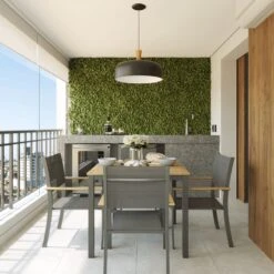 NATERIAL - Tuintafel Vierkant ORIS - 4 Personen - Houten Tafel 90x90 Cm - Aluminium - Met Houten Blad - Eucalyptus -Tuinwinkel 1200x1200 26