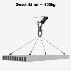 Luxe Ophangsysteem - 180° Schommelen, 360° Roteerbaar - Plafondhaak - Ophanghaak - Hangstoel Buiten - Hangstoel Binnen – Schommelstoel - Schommel - Bokszakken - RVS - Nederlandse Handleiding - -Tuinwinkel 1200x1200 33