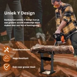 Miseru Houtklover – Zonder Bijl – No Axe – HANDMADE In Holland Houtsplijter – Houtkliever – Houtklover Voor Aanmaakhout – Ook Voor Stammen - Metaal -Tuinwinkel 1200x1200 344