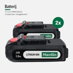 Mardin Mini Kettingzaag - Snoeizaag - Kettingzaag - Kettingzaag Electrisch Met 2 Accu - Inclusief Koffer - 1 Extra Accu - Zwart -Tuinwinkel 1200x1200 367