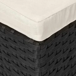 Casaria Polyrattan Zonne-Eiland Ø185cm – Incl. Kussens - Zwart Crème -Tuinwinkel 1200x1200 4