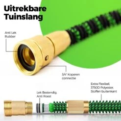 MD-Goods ® Super Sterk Uitrekbare Tuinslang Tot 30 Meter + GRATIS Tas En Koppelstuk - Tuinsproeier - Tuin Besproeien - Waterslang - Sproeikop - Groen - Flexibel Elastisch -Tuinwinkel 1200x1200 487