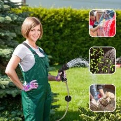 Buxibo - Wandslangenbox 20 Meter + 2 Meter - Tuinslang Met Haspel - 9 Sproei Standen - Slangenhouder 180° Draaibaar - Tuinslanghaspel Zwart+ Gratis Sproeier - Zwart -Tuinwinkel 1200x1200 523