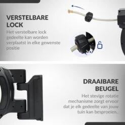 Buxibo - Wandslangenbox 20 Meter + 2 Meter - Tuinslang Met Haspel - 9 Sproei Standen - Slangenhouder 180° Draaibaar - Tuinslanghaspel Zwart+ Gratis Sproeier - Zwart -Tuinwinkel 1200x1200 527