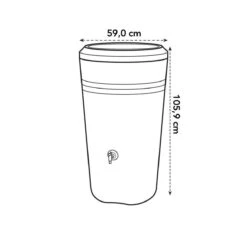 Elho Green Basics Regenton - Regenton - Living Black - Buiten - 200 Liter 28 Elho Green Basics Regenton - Regenton - Living Black - Buiten - 200 Liter -Tuinwinkel 1200x1200 553