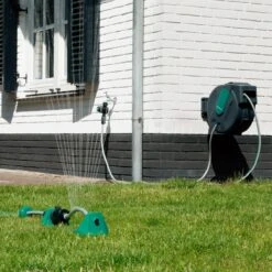 VONROC Automatische Slanghaspel – Incl. 25m Tuinslang, Aansluitslang, Spuitstuk, Koppelingen & Kraanaansluiting -Tuinwinkel 1200x1200 574