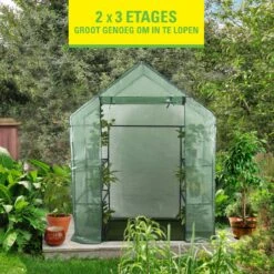 Kinzo Garden - Plastic Broeikas - Serre Van Meerdere Verdiepingen - 143 X 73 X 195 - Groen 12 Kinzo Garden - Plastic Broeikas - Serre Van Meerdere Verdiepingen - 143 X 73 X 195 - Groen -Tuinwinkel 1200x1200 662
