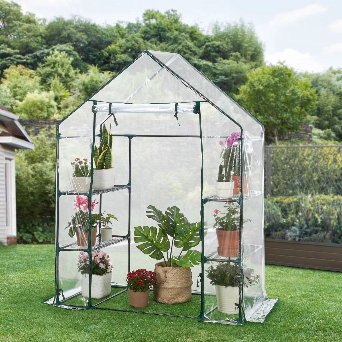 Broeikas / Tuinkas - 147 X 195 X 73 Cm - PVC Folie 5 Broeikas / Tuinkas - 147 X 195 X 73 Cm - PVC Folie - Afbeelding 5