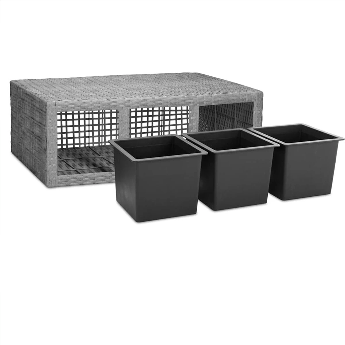 Casaria Staande Plantenbak – Met Waterafvoer 83x30,5x60cm - Zwart 6 Casaria Staande Plantenbak – Met Waterafvoer 83x30,5x60cm - Zwart - Afbeelding 6