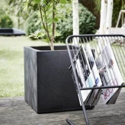 Capi Europe - Bloempot Vierkant Smooth NL - 50x50x50 - Zwart - Voor Binnen En Buiten - KBL904 -Tuinwinkel 1200x1200 724