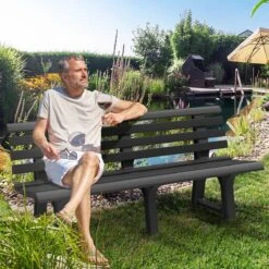 Casaria Tuinbank Orchidea – Kunststof/240kg Belastbaar – Antraciet -Tuinwinkel 1200x1200 76