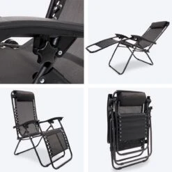 LifeGoods Opvouwbare Tuinstoelen - Verstelbaar Zonnescherm - 2 Stuks - 30°-90° Verstelbaar - Metaal - Zwart -Tuinwinkel 1200x1200 87