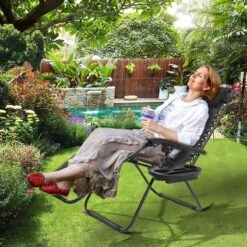 LifeGoods Opvouwbare Tuinstoelen - Verstelbaar Zonnescherm - 2 Stuks - 30°-90° Verstelbaar - Metaal - Zwart -Tuinwinkel 1200x1200 88