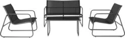 909 Outdoor Tuinset Camilla - 4-delig - Dubbele Zitbank - 2 Stoelen - Tafel - Stalenframe -Tuinwinkel 1200x369